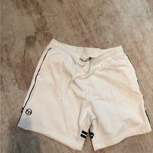 Sergio Tacchini White Athletic Shorts with Black Trim